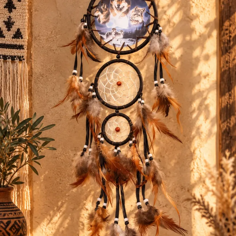 Attrape Rêve Indien Loup